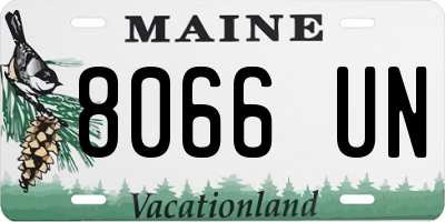 ME license plate 8066UN