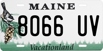 ME license plate 8066UV