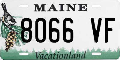 ME license plate 8066VF