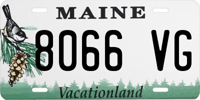 ME license plate 8066VG