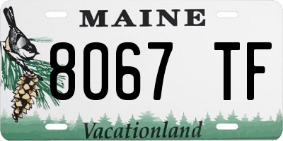 ME license plate 8067TF