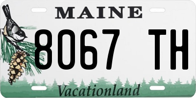 ME license plate 8067TH