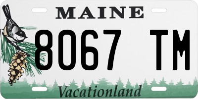 ME license plate 8067TM