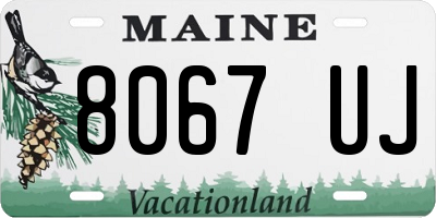 ME license plate 8067UJ