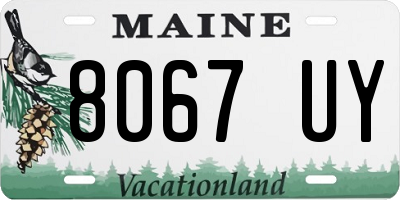 ME license plate 8067UY