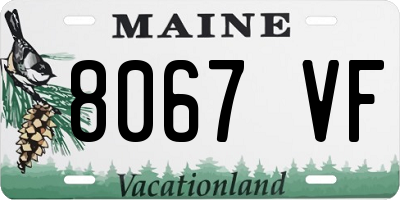 ME license plate 8067VF