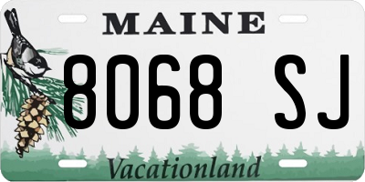 ME license plate 8068SJ