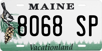 ME license plate 8068SP