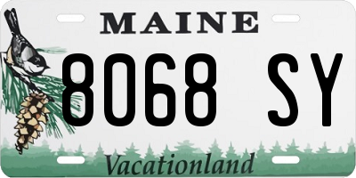 ME license plate 8068SY