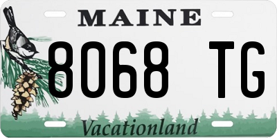 ME license plate 8068TG