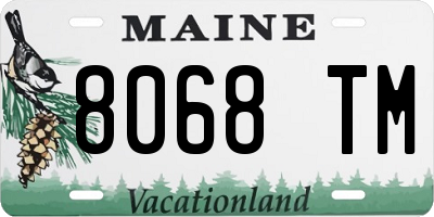 ME license plate 8068TM