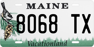ME license plate 8068TX