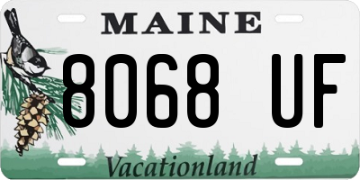 ME license plate 8068UF