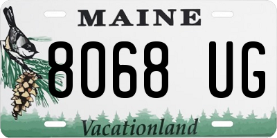 ME license plate 8068UG