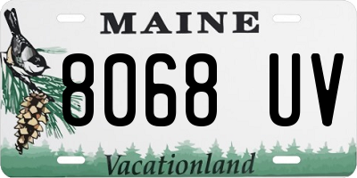 ME license plate 8068UV