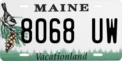 ME license plate 8068UW