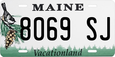 ME license plate 8069SJ