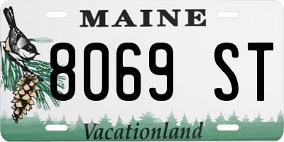 ME license plate 8069ST