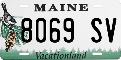 ME license plate 8069SV
