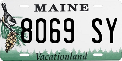 ME license plate 8069SY