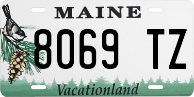 ME license plate 8069TZ