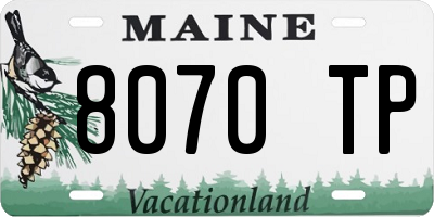 ME license plate 8070TP