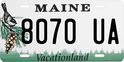 ME license plate 8070UA