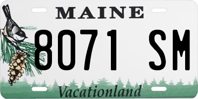 ME license plate 8071SM