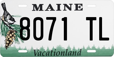 ME license plate 8071TL
