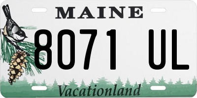 ME license plate 8071UL