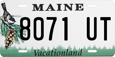 ME license plate 8071UT