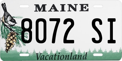 ME license plate 8072SI