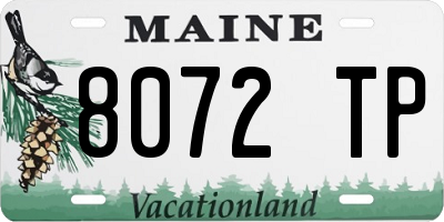 ME license plate 8072TP