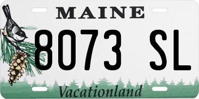 ME license plate 8073SL