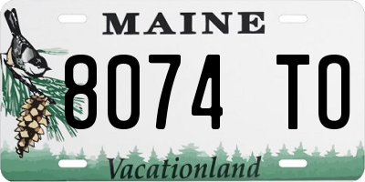 ME license plate 8074TO
