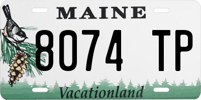 ME license plate 8074TP