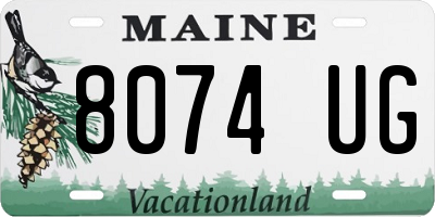 ME license plate 8074UG