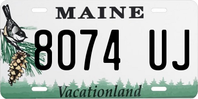ME license plate 8074UJ