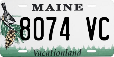 ME license plate 8074VC