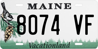 ME license plate 8074VF