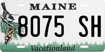 ME license plate 8075SH