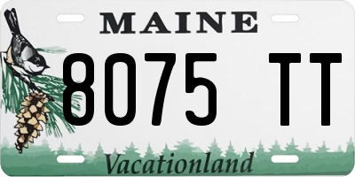 ME license plate 8075TT