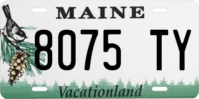 ME license plate 8075TY