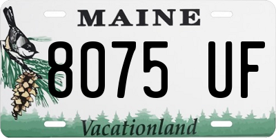 ME license plate 8075UF