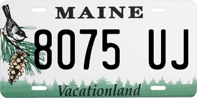 ME license plate 8075UJ