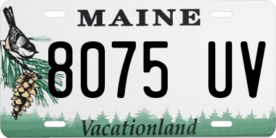 ME license plate 8075UV