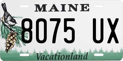 ME license plate 8075UX