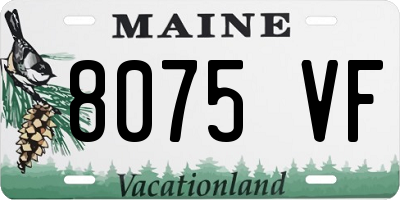 ME license plate 8075VF