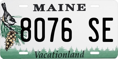 ME license plate 8076SE