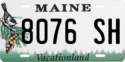 ME license plate 8076SH
